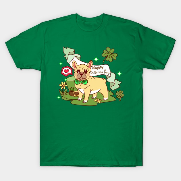 St. Patrick's Day French Bulldog T-Shirt by saradaboru